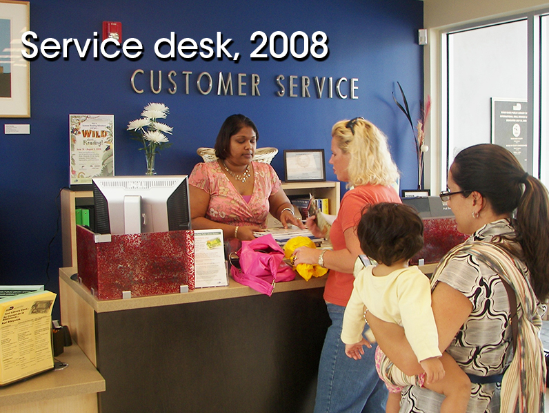 Customer service desk